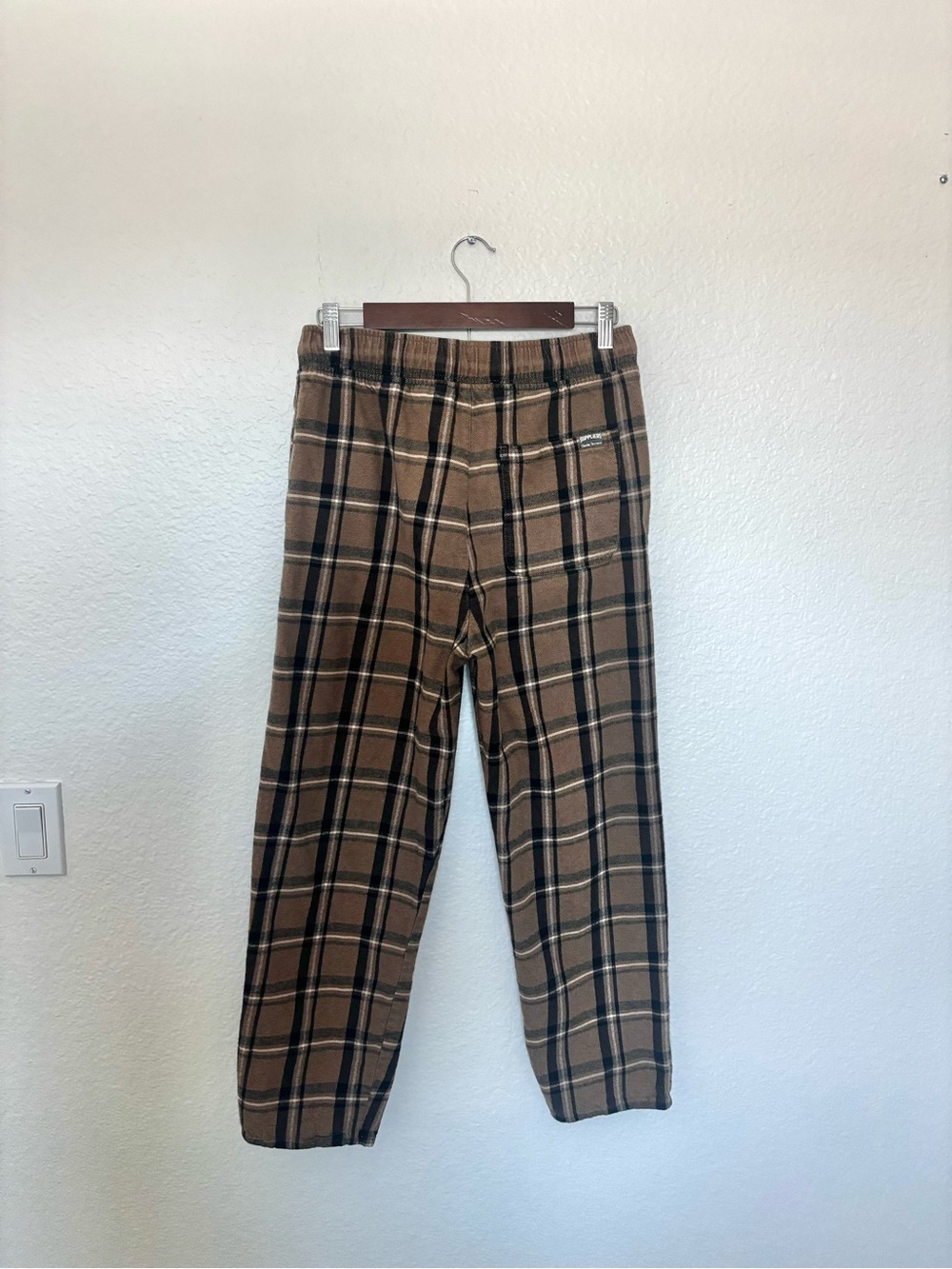 H&M Brown Plaid Casual Pants